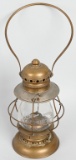 Porter Brass Fixed Etched Globe Lantern