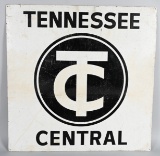 TC Tennessee Central (railroad) Metal Car Sign