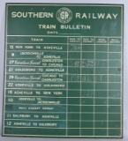 Southern Railway Train Bulletin Board Sign