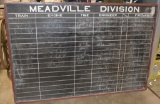 Erie Railroad Meadville Division Crew Call Board