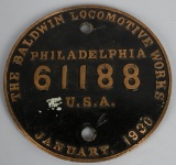 Belt Railway of Chicago Baldwin Builders Plate