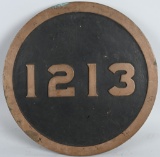 Unknown RR #1213 Brass Number Plate