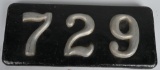 Pennsylvania RR, 2-8-0, Cast Iron Number Plate