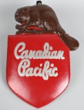 Canadian Pacific Shield Sign w/Beaver Logo