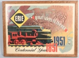 Erie Railroad Centennial Poster 1851 to 1951.