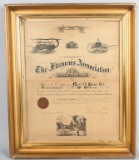 1885 The Fireman's Association Poster