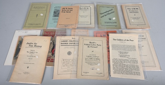 15 EARLY LABOR UNION RELATED BOOKLETS & PAMPHLETS