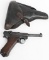 REBUILT P-08 9MM LUGER PISTOL WITH HOLSTER