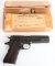 MINT WW2 ITHACA 1911-A1 .45 ACP, PISTOL IN BOX