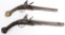 PAIR OF ORNATE MIDDLE EASTERN FLINT PISTOLS