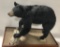 FULL SIZE BLACK BEAR TAXIDERMY ON WOOD BASE