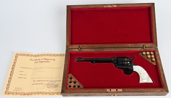 ENGRAVED & GOLD INLAY 2ND GEN. COLT SAA REVOLVER