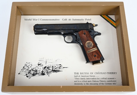 CASED COLT WWI CHATEAU THIERRY MODEL 1911 PISTOL