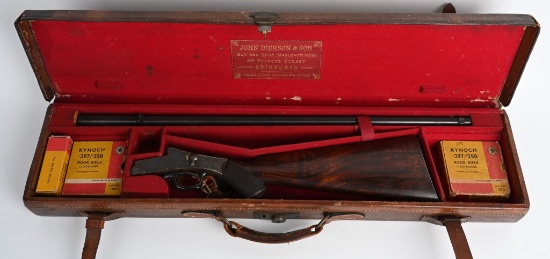 JOHN DICKSON & SON CASED .297/250 ROOK RIFLE