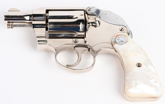 UNFIRED COLT FACTORY NICKEL DETECTIVE REVOLVER