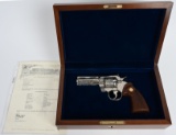 CASED FACTORY ENGRAVED PYTHON REVOLVER