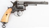 LARGE ENGRAVED LEFAUCHEAUX BELGIUM REVOLVER