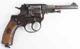 ANTIQUE BELGIAN 1895 NAGANT REVOLVER DATED 1898
