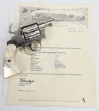 WOLF & KLAR ENGRAVED COLT PRE WAR NICKEL DETECTIVE