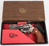 BOXED NICKEL COLT PYTHON UNFIRED REVOLVER