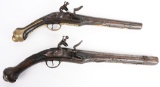 PAIR OF ORNATE MIDDLE EASTERN FLINT PISTOLS