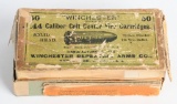 FULL BOX 50 WINCHESTER 44 COLT CARTRIDGES
