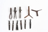 LARGE LOT ANTIQUE GUN TOOLS, LOADING , ETC