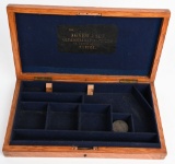 19TH CENTURY ENGLISH OAK REVOLVER CASE
