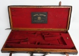 LARGE OAK & LEATHER LONDON DOUBLE SHOTGUN CASE