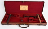 GRANT & LANG LEATHER COVERED OAK SHOTGUN CASE