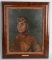WW1 US AIR SERVICE OIL PORTRAIT OF NAMED PILOT WWI