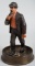 WWII TRENCH ART FIGURAL ASHTRAY HAND CARVED