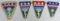 WWII LEDO ROAD PATCH LOT OF 4 TWO THEATER MADE WW2