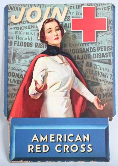 WWII US JOIN AMERICAN RED CROSS POP UP POSTER