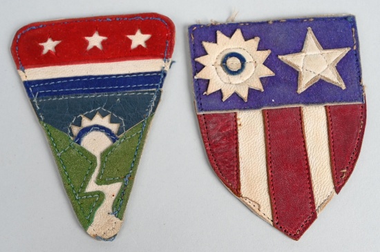 WWII LEATHER THEATER MADE LEDO ROAD CBI PATCH LOT
