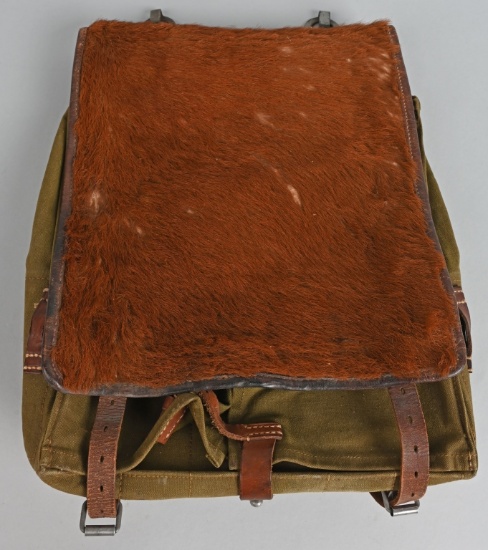 WWII NAZI GERMAN M34 PONY FUR BACKPACK COMPLETE