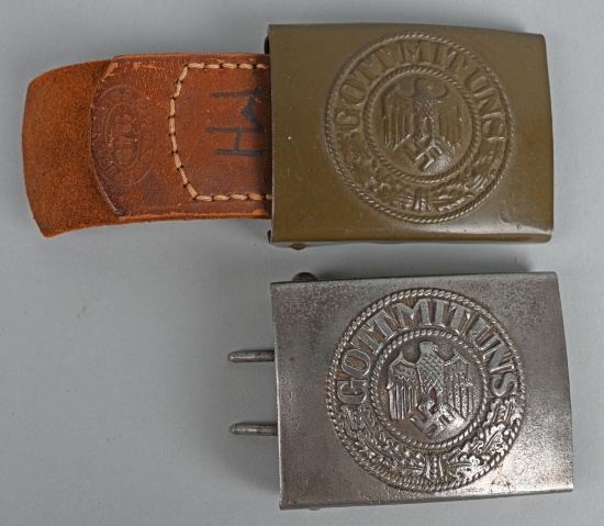 WWII NAZI GERMAN ARMY BELT BUCKLE LOT OF 2 WW2