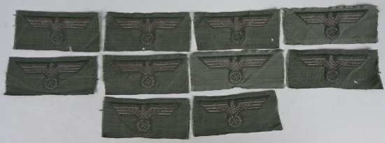 WWII NAZI GERMAN OVERSEAS M43 CAP EAGLE LOT WW2