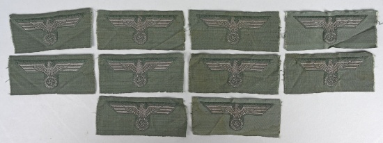 WWII NAZI GERMAN OVERSEAS M43 CAP EAGLE LOT WW2