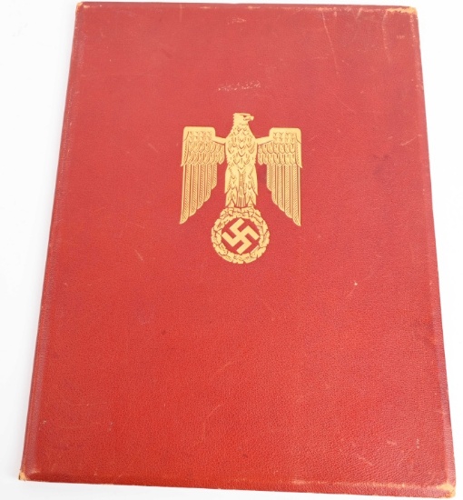 WWII NAZI GERMAN KNIGHTS CROSS CERTIFICATE FOLIO