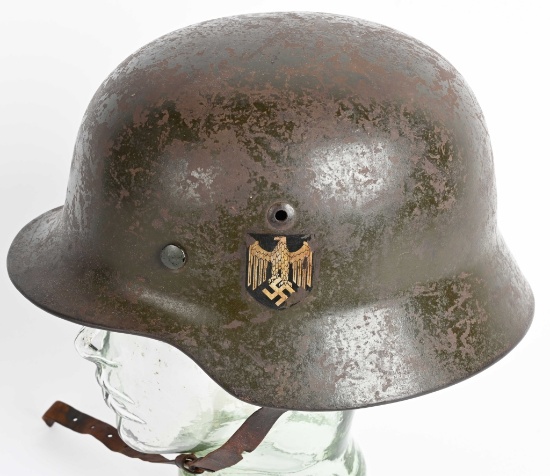 WWII NAZI GERMAN M35 SINGLE DECAL WEHRMACHT HELMET
