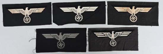 WWII NAZI GERMAN PANZER BREAST EAGLE LOT OF 5 WW2