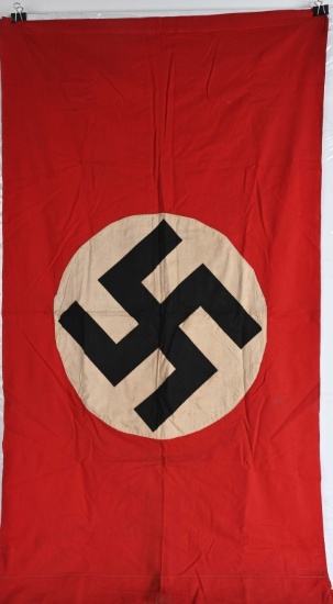 WWII NAZI GERMAN NSDAP WALL BANNER W/ TAG WW2