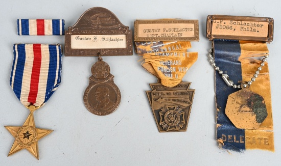 SPAN-AM NAMED JEWISH SILVER STAR MEDAL GROUPING