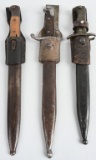 3- WWI IMPERIAL GERMAN & TURKISH BAYONETS & FROGS