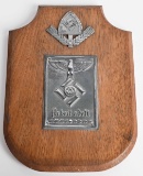 WWII NAZI GERMAN RAD ARBEIT ADELT PLAQUE