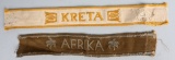 WWII NAZI CUT FROM TUNIC KRETA AFRIKA CUFFTITLE