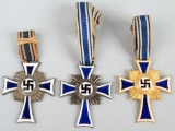 WWII NAZI GERMAN MOTHERS CROSS LOT OF THREE WW2