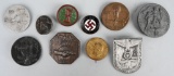 WWII NAZI GERMAN BADGE & TINNIE LOT OF 10 WW2