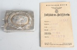 WWII NAZI GERMAN LUFTWAFFE LOT BELT BUCKLE BOOKLET